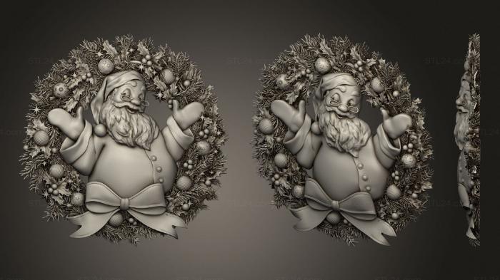 High reliefs and bas-reliefs of fantasy (Santa Claus 3, GRLFF_0208) 3D models for cnc