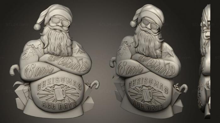 High reliefs and bas-reliefs of fantasy (Santa Claus, GRLFF_0211) 3D models for cnc