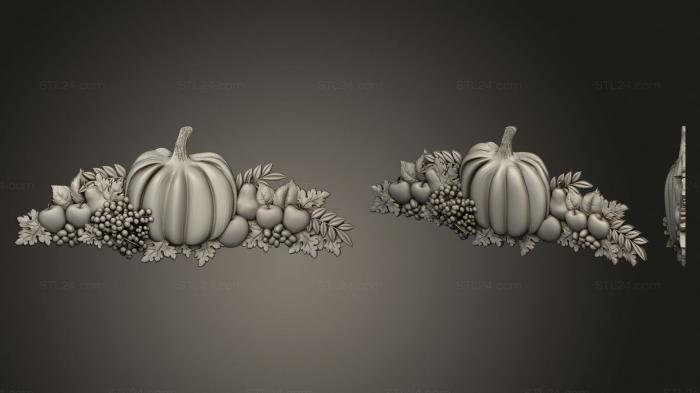 Горельефы и барельефы фэнтези (Овощной, GRLFF_0232) 3D модель для ЧПУ станка