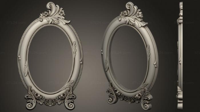 Oval frame on a stand