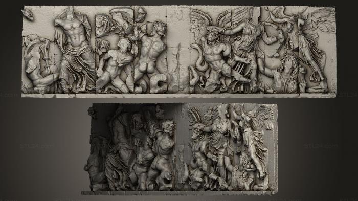 Горельефы и барельефы исторические и религиозные (Большая мифологическая фреска, GRLFH_0055) 3D модель для ЧПУ станка