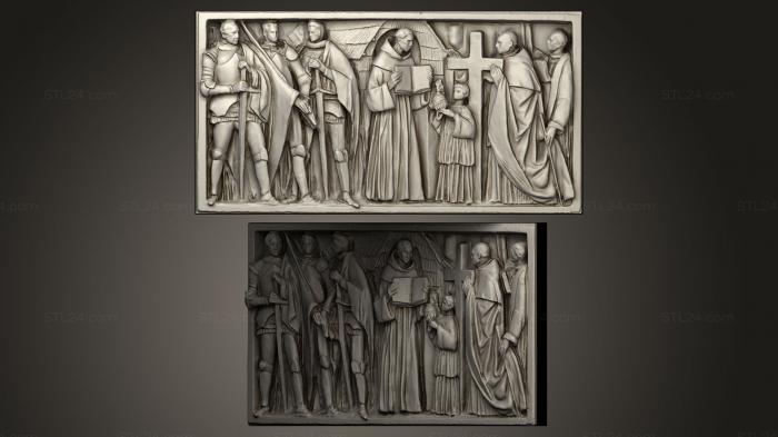 Горельефы и барельефы исторические и религиозные (Дверь собора Манилы, GRLFH_0062) 3D модель для ЧПУ станка