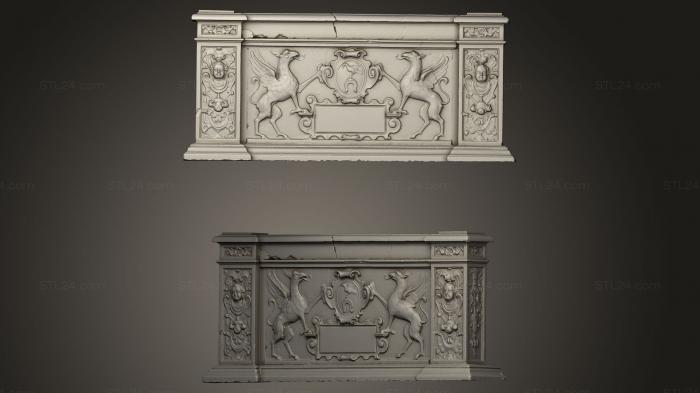 High reliefs and bas-reliefs, historical and religious (Marble balustrade from the Pock cathedral, GRLFH_0063) 3D models for cnc