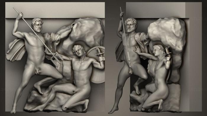 High reliefs and bas-reliefs, historical and religious (Metope East 06 Restored Parthenon, GRLFH_0066) 3D models for cnc