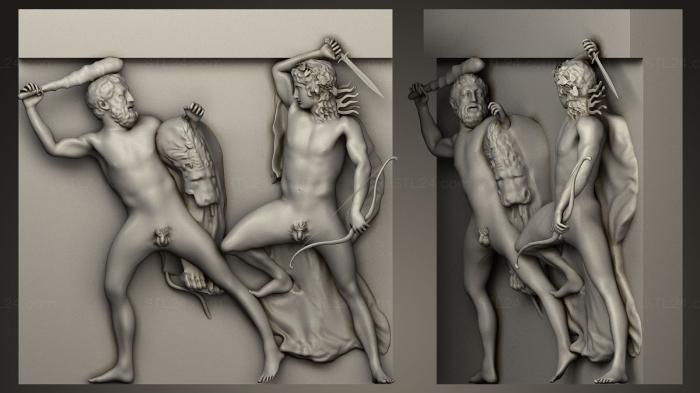 High reliefs and bas-reliefs, historical and religious (Metope East 09 Restored Parthenon, GRLFH_0068) 3D models for cnc