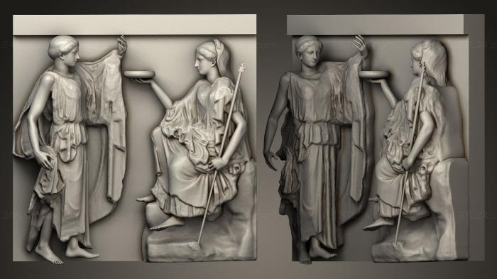 High reliefs and bas-reliefs, historical and religious (Metope North 32 Restored Parthenon, GRLFH_0077) 3D models for cnc
