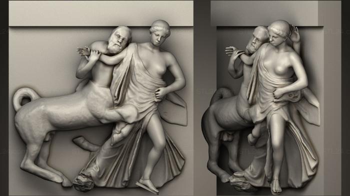 High reliefs and bas-reliefs, historical and religious (Metope South 10 Restored Parthenon, GRLFH_0084) 3D models for cnc