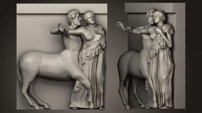 High reliefs and bas-reliefs, historical and religious (Metope South 22 Restored Parthenon, GRLFH_0092) 3D models for cnc