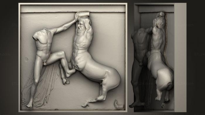 High reliefs and bas-reliefs, historical and religious (Metope South 26 Parthenon21 PRAVKA, GRLFH_0096) 3D models for cnc
