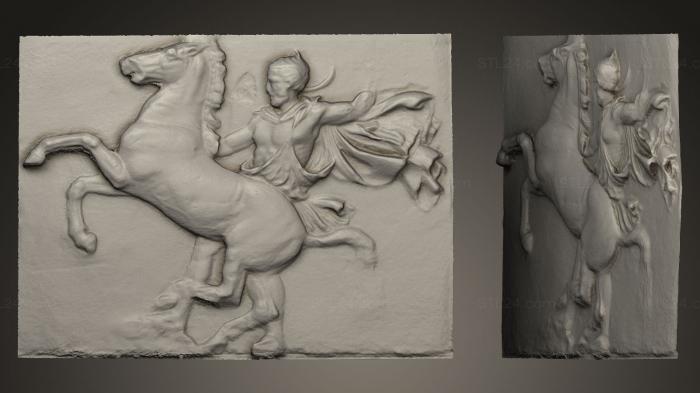 High reliefs and bas-reliefs, historical and religious (Parthenon Cast of Frieze Block West VIII, GRLFH_0110) 3D models for cnc