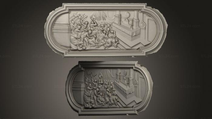 Горельефы и барельефы исторические и религиозные (Рельеф № 1 из Кшешевского аббатства, GRLFH_0130) 3D модель для ЧПУ станка