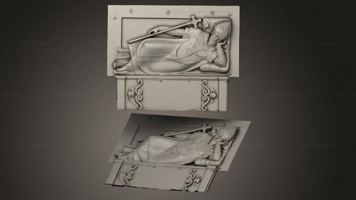 Горельефы и барельефы исторические и религиозные (Надгробие эпохи Возрождения № 2, GRLFH_0135) 3D модель для ЧПУ станка
