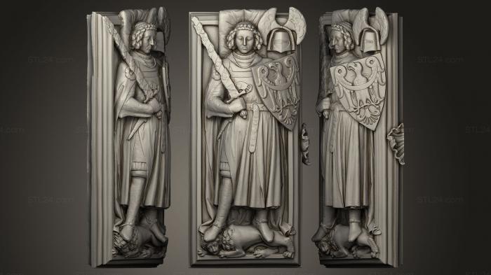 High reliefs and bas-reliefs, historical and religious (Sarcophagus of Bolko I from Krzeszw Abbey, GRLFH_0143) 3D models for cnc