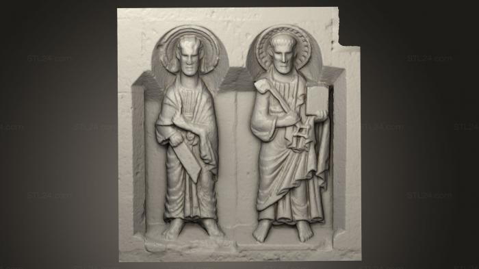 High reliefs and bas-reliefs, historical and religious (St Paul and St Peter Alba Iulia RO, GRLFH_0151) 3D models for cnc