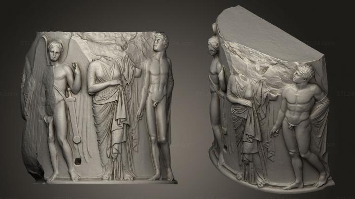 High reliefs and bas-reliefs, historical and religious (Temple of Artemis at Ephesos column base, GRLFH_0171) 3D models for cnc