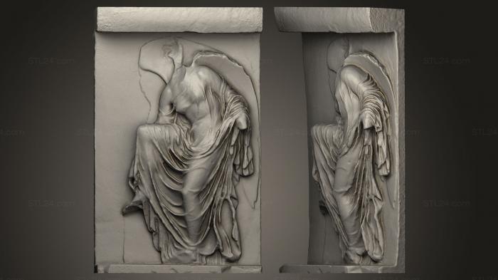 Горельефы и барельефы исторические и религиозные (Храм Афины Ники Связывающий сандалии, GRLFH_0172) 3D модель для ЧПУ станка