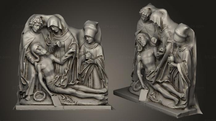 High reliefs and bas-reliefs, historical and religious (the lamentation of christ c1500ad 5096, GRLFH_0174) 3D models for cnc