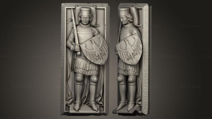 Горельефы и барельефы исторические и религиозные (Надгробие принца Генриха VI Доброго, GRLFH_0184) 3D модель для ЧПУ станка
