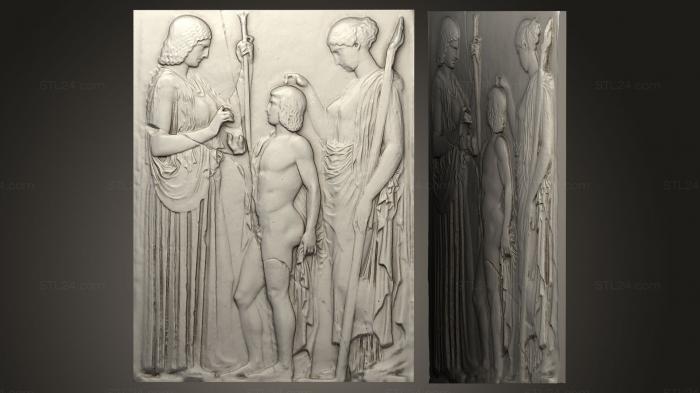 High reliefs and bas-reliefs, historical and religious (Votive for Demeter Persephone Triptolemos, GRLFH_0189) 3D models for cnc