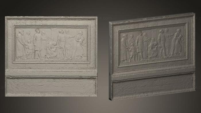 High reliefs and bas-reliefs, historical and religious (Albrecht von Graefe Memorial9, GRLFH_0213) 3D models for cnc
