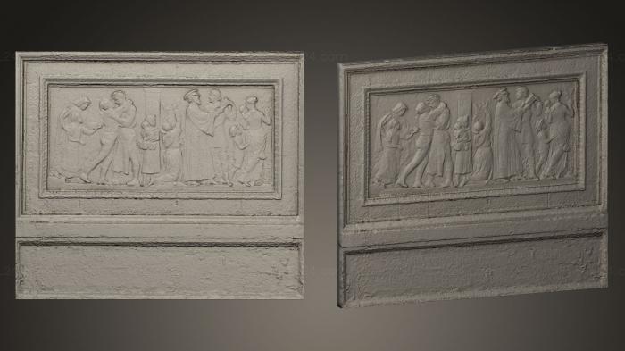 High reliefs and bas-reliefs, historical and religious (Albrecht von Graefe Memorial10, GRLFH_0214) 3D models for cnc