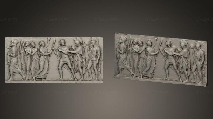 High reliefs and bas-reliefs, historical and religious (Alexander the Great Sets Fire to Persepolis, GRLFH_0215) 3D models for cnc