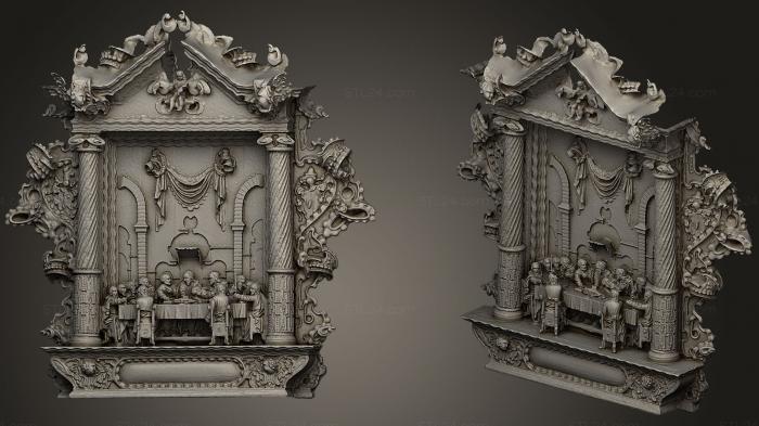 High reliefs and bas-reliefs, historical and religious (Altarpiece from Orebygard, GRLFH_0216) 3D models for cnc