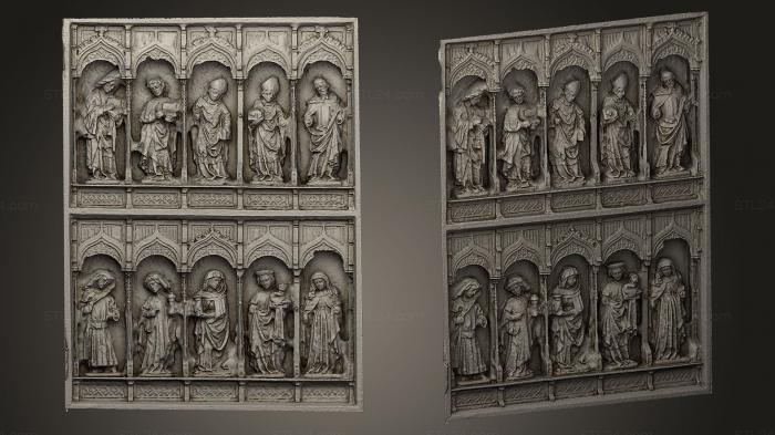 High reliefs and bas-reliefs, historical and religious (Altarpiece from Preetz right wing, GRLFH_0217) 3D models for cnc
