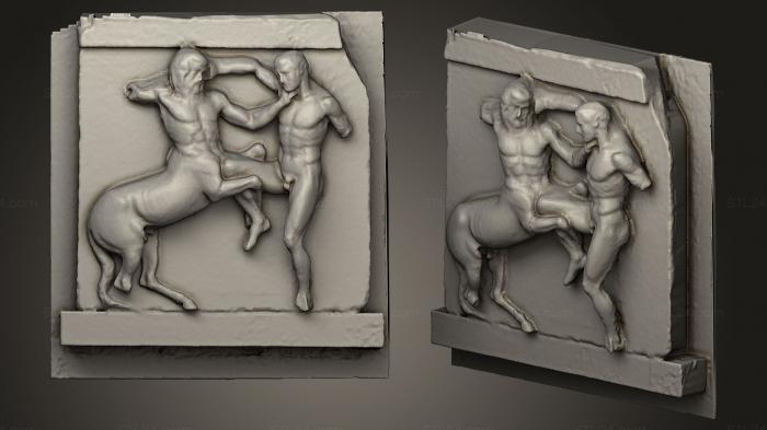 High reliefs and bas-reliefs, historical and religious (CENTAUR AND LAPITH, GRLFH_0239) 3D models for cnc