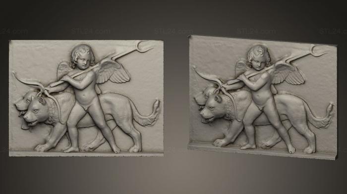 High reliefs and bas-reliefs, historical and religious (Cupid in the Underworld, GRLFH_0252) 3D models for cnc