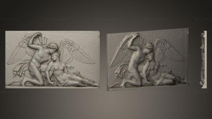 High reliefs and bas-reliefs, historical and religious (Cupid revives Psyche, GRLFH_0254) 3D models for cnc