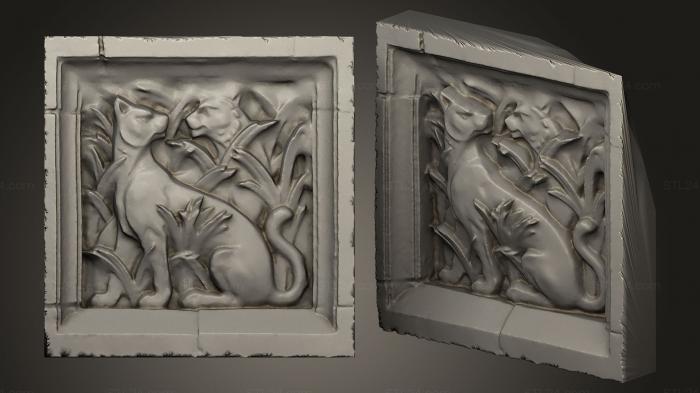 High reliefs and bas-reliefs, historical and religious (Detail Hintze Hall Cats, GRLFH_0258) 3D models for cnc