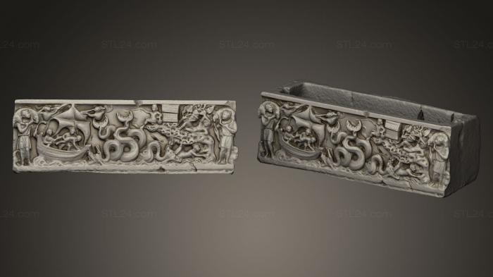 High reliefs and bas-reliefs, historical and religious (Jonah and the Whale, GRLFH_0295) 3D models for cnc