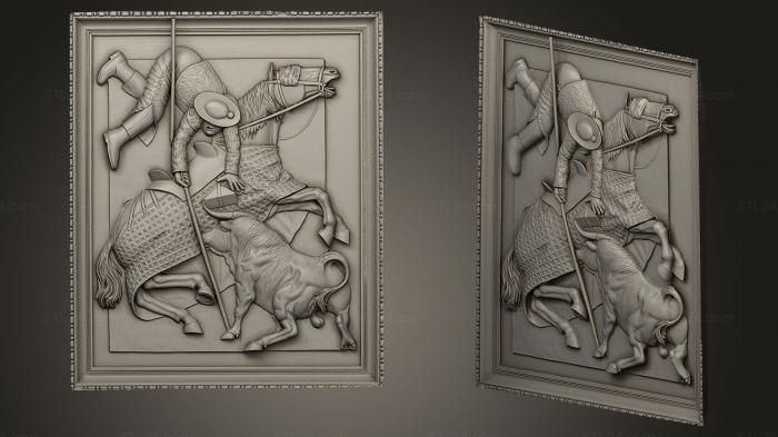 High reliefs and bas-reliefs, historical and religious (La valse du picador, GRLFH_0300) 3D models for cnc
