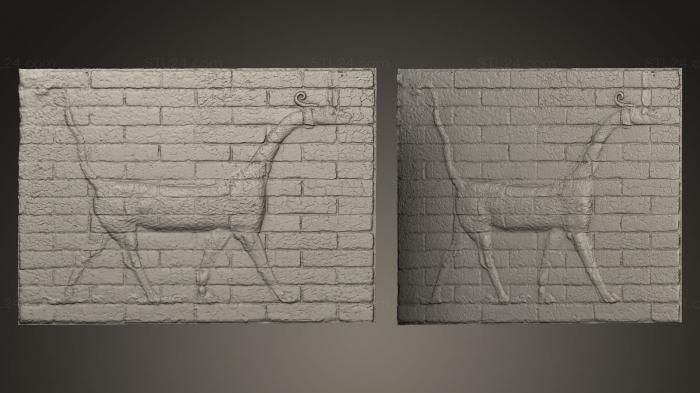 High reliefs and bas-reliefs, historical and religious (Mushussu the dragon or the snakke, GRLFH_0321) 3D models for cnc
