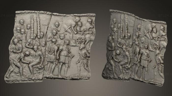 High reliefs and bas-reliefs, historical and religious (Panneaux de la colonne Trajane Louvres Lens, GRLFH_0330) 3D models for cnc