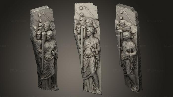 High reliefs and bas-reliefs, historical and religious (Part of a Votive Relief, GRLFH_0333) 3D models for cnc