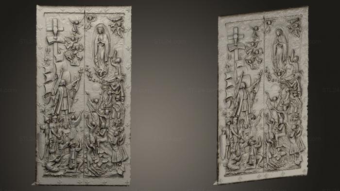 High reliefs and bas-reliefs, historical and religious (Puerta de metal de la catedral de la Almudena, GRLFH_0347) 3D models for cnc
