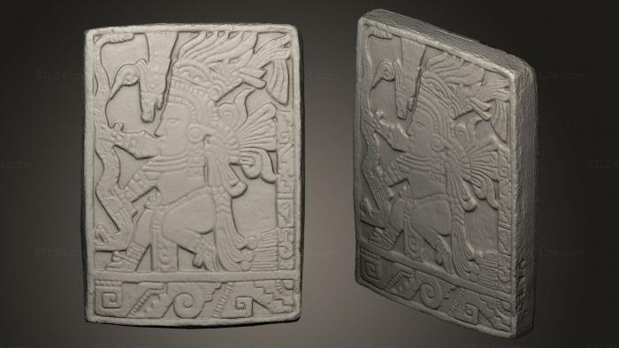 High reliefs and bas-reliefs, historical and religious (Quetzalcoatl reprezentation replica, GRLFH_0348) 3D models for cnc