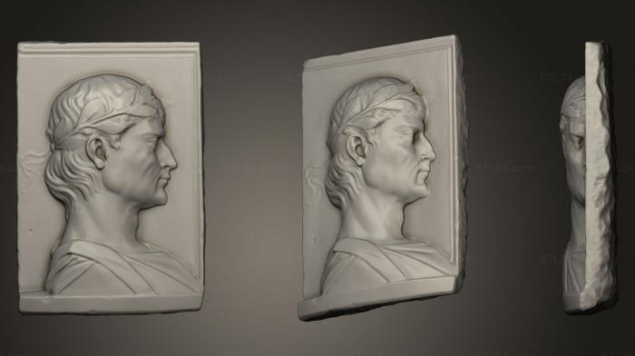 High reliefs and bas-reliefs, historical and religious (Relief portrait of an unknown emperor, GRLFH_0351) 3D models for cnc