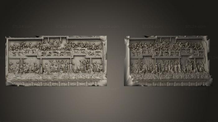 High reliefs and bas-reliefs, historical and religious (Retablo del Mar photogrammetry scan, GRLFH_0352) 3D models for cnc