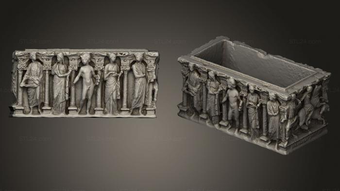 Горельефы и барельефы исторические и религиозные (Саркофаг из Силифке Турция, GRLFH_0362) 3D модель для ЧПУ станка