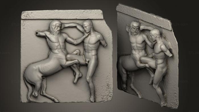 High reliefs and bas-reliefs, historical and religious (The Battle between Centaurs and Lapiths, GRLFH_0382) 3D models for cnc
