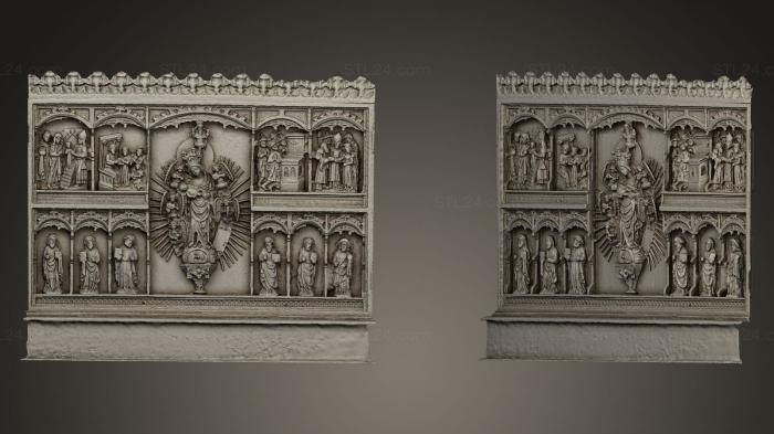 High reliefs and bas-reliefs, historical and religious (The Boeslunde Altarpiece central, GRLFH_0383) 3D models for cnc