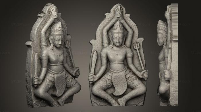 High reliefs and bas-reliefs, historical and religious (The Lord SIVA XIII XI Vth century, GRLFH_0389) 3D models for cnc
