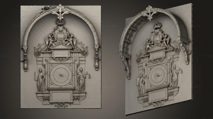 High reliefs and bas-reliefs, historical and religious (The oldest clock in Paris, GRLFH_0390) 3D models for cnc