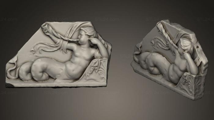 High reliefs and bas-reliefs, historical and religious (Triton on a frieze, GRLFH_0397) 3D models for cnc