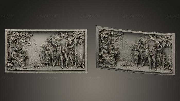 Горельефы и барельефы исторические и религиозные (Виллет 1880 Национальная премьера 1212, GRLFH_0400) 3D модель для ЧПУ станка