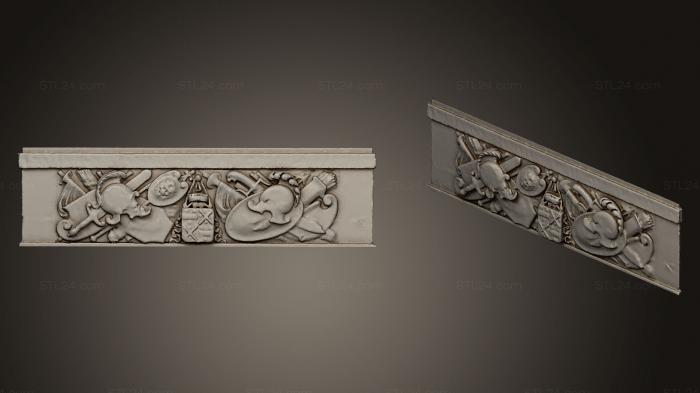 Горельефы и барельефы исторические и религиозные (Барельеф на надгробной плите 2, GRLFH_0412) 3D модель для ЧПУ станка