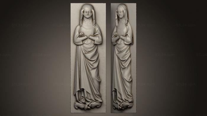 Горельефы и барельефы исторические и религиозные (Надгробное изображение женщины, GRLFH_0459) 3D модель для ЧПУ станка